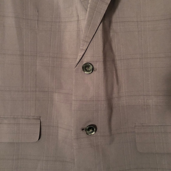 Calvin Klein Charcoal Glen Plaid Sport Coat, XL - Picture 3 of 8